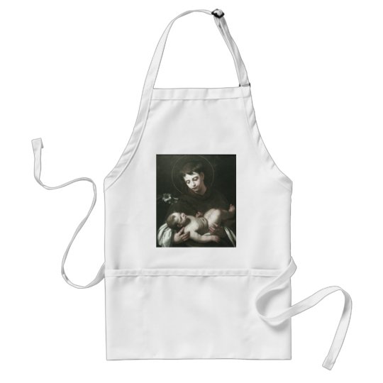 Saint Anthony of Padua Holding Baby Jesus Adult Apron