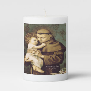 Saint Anthony of Padua Pillar Candle