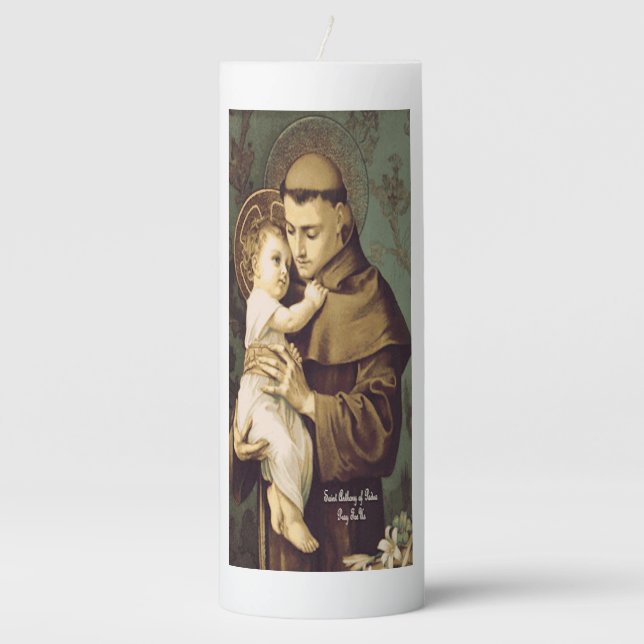 Saint Anthony of Padua Pillar Candle (Front)
