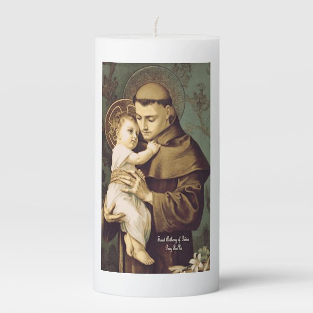 Saint Anthony of Padua Pillar Candle (Front)