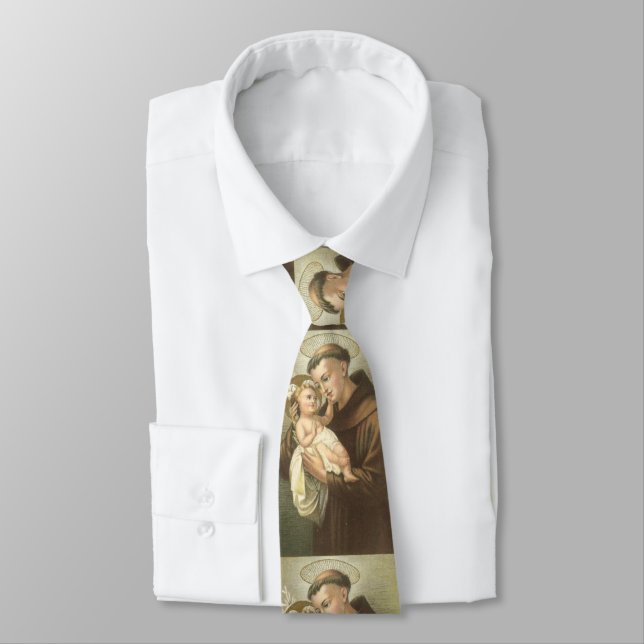 Saint Anthony of Padua with Baby Jesus Neck Tie (Tied)
