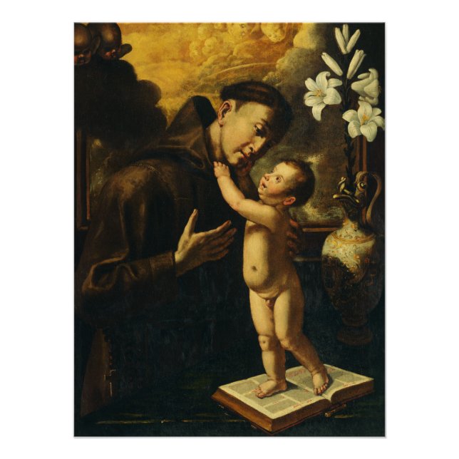 Saint Anthony of Padua with Baby Jesus Poster (Front)