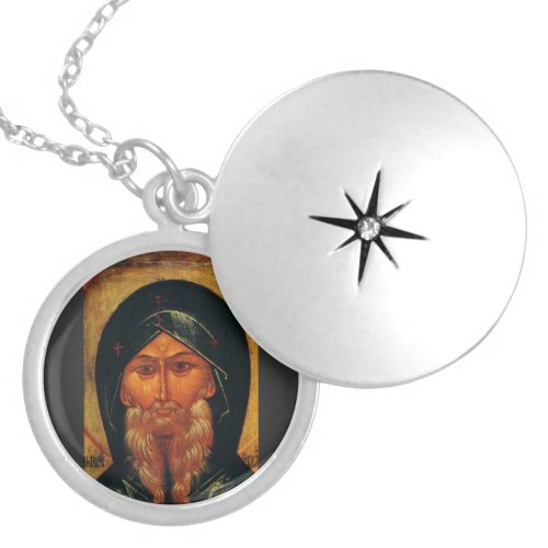 Saint Anthony of the Desert Locket Necklace
