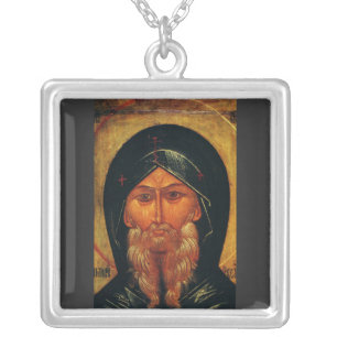 Saint Anthony of the Desert Silver Plated Necklace