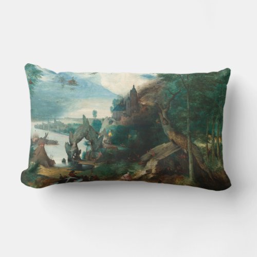 Saint Anthony _ Pieter Bruegel Fine Art Lumbar Pillow