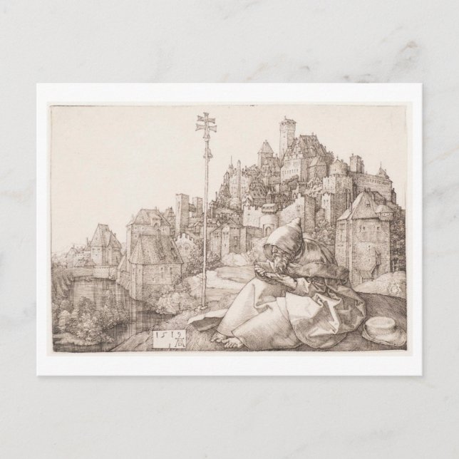 Saint Anthony Reading (Albrecht Durer 1519) Postcard (Front)