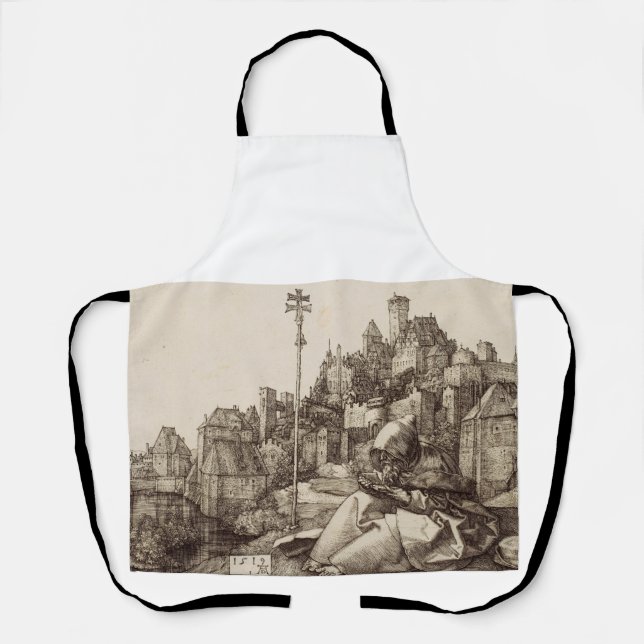 Saint Anthony Reading by Albrecht Durer Apron (Front)