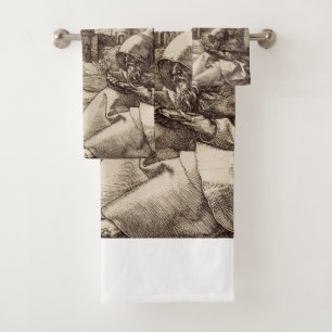 Saint Anthony Reading by Albrecht Durer Bath Towel Set