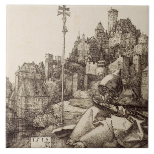 Saint Anthony Reading by Albrecht Durer Ceramic Tile