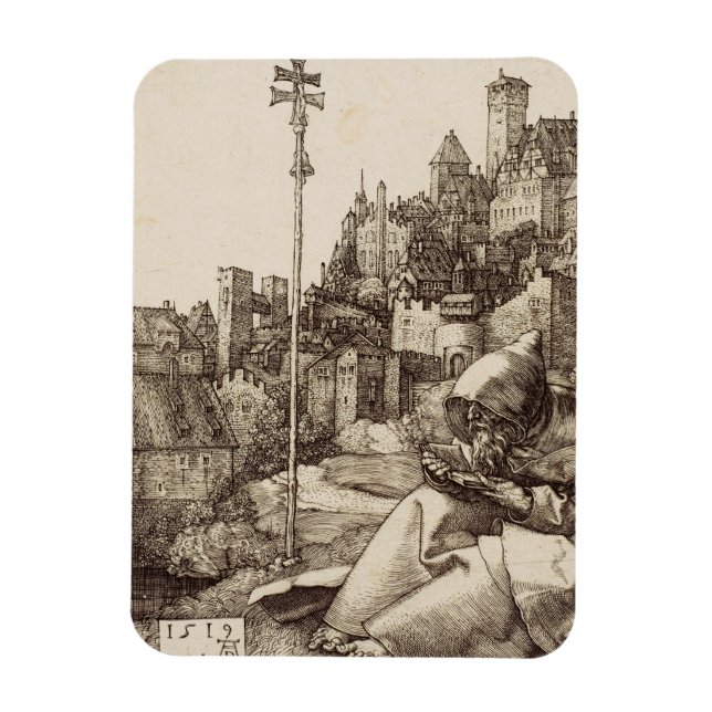 Saint Anthony Reading by Albrecht Durer Magnet (Vertical)