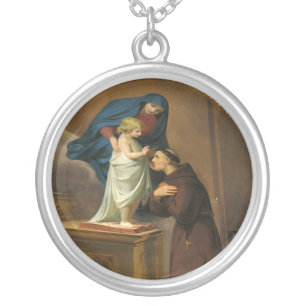 Saint Anthony - sant'Antonio - Hl. Antonius Silver Plated Necklace