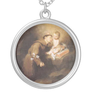 Saint Anthony - sant'Antonio - Hl. Antonius Silver Plated Necklace
