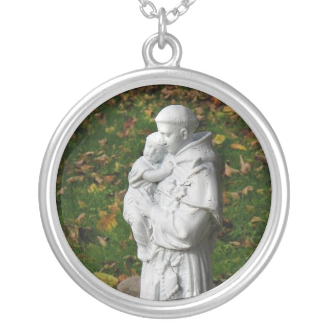 Saint Anthony Silver Plated Necklace (Front)