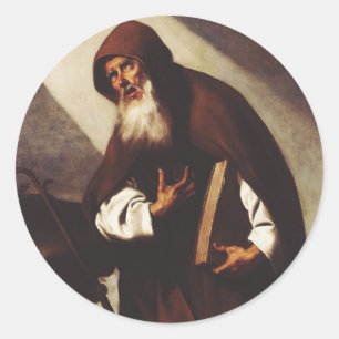Saint Anthony the Abbot Classic Round Sticker