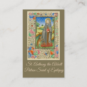 Saint Anthony the Abbott Patron of Epilepsy Holy Business Card