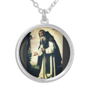 Saint Anthony the Anchorite Silver Plated Necklace