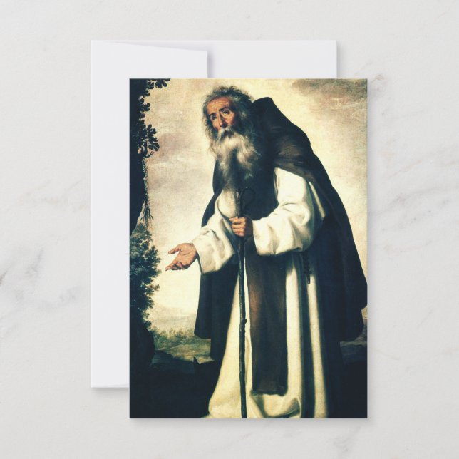 Saint Anthony the Anchorite Thank You Card (Front)