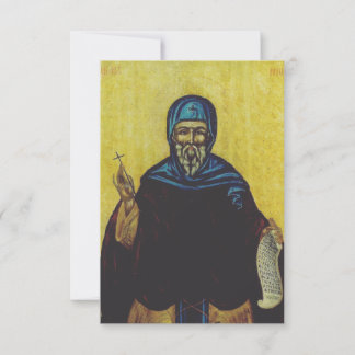 Saint Anthony the Great Byzantine Holy Card