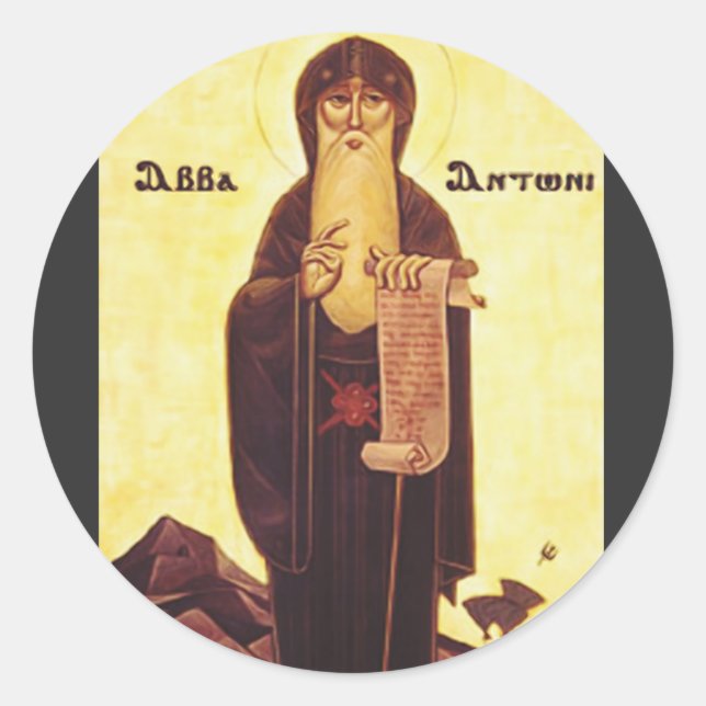 Saint Anthony the Great Classic Round Sticker (Front)