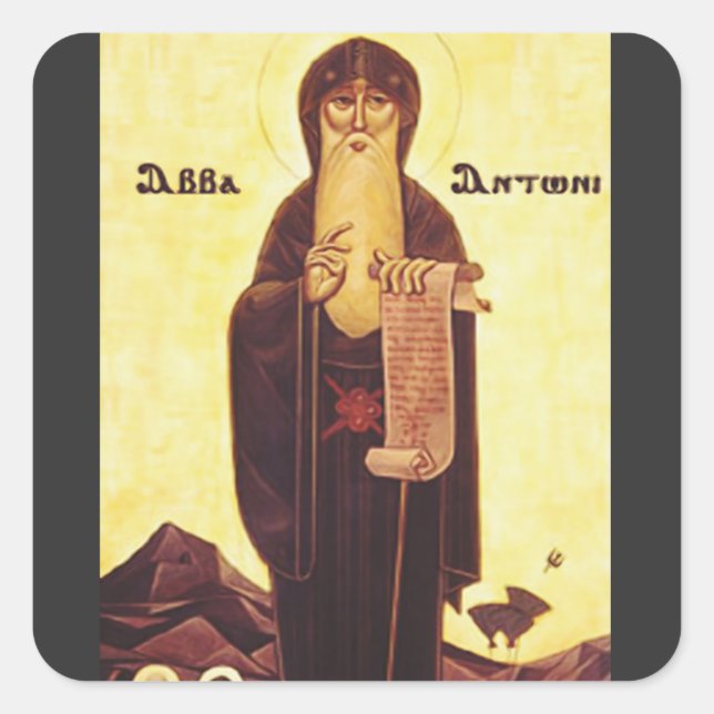 Saint Anthony the Great Square Sticker (Front)