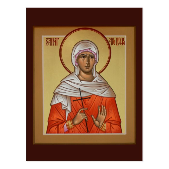 Saint Apollonia Prayer Card Zazzle