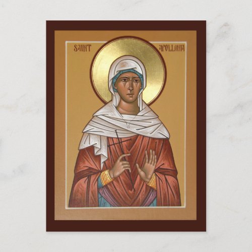 Saint Apollonia Prayer Card