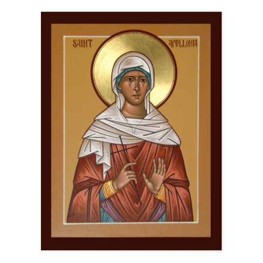 Saint Apollonia Prayer Card | Zazzle.com