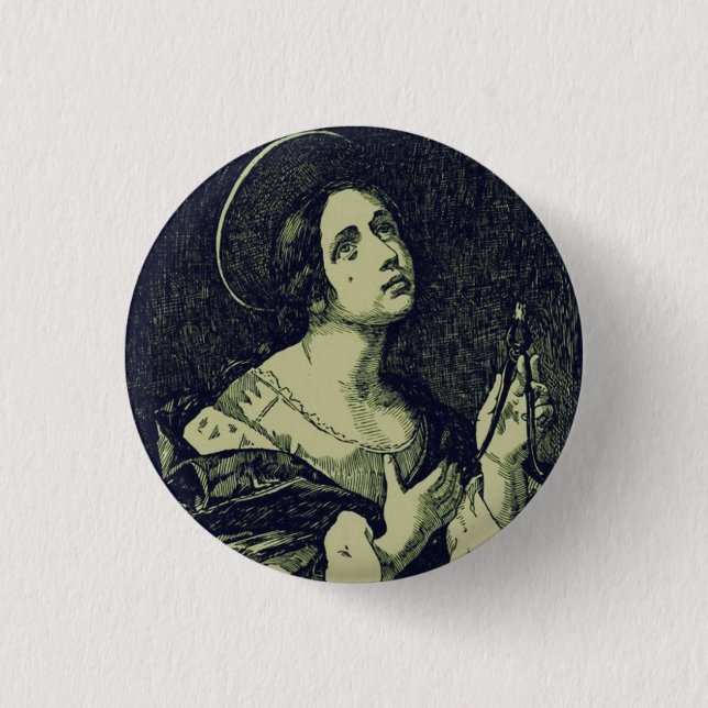 Saint Apollonia Virgin and Martyr Button (Front)