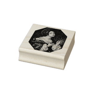 Saint Apollonia Virgin and Martyr Classical Art Rubber Stamp