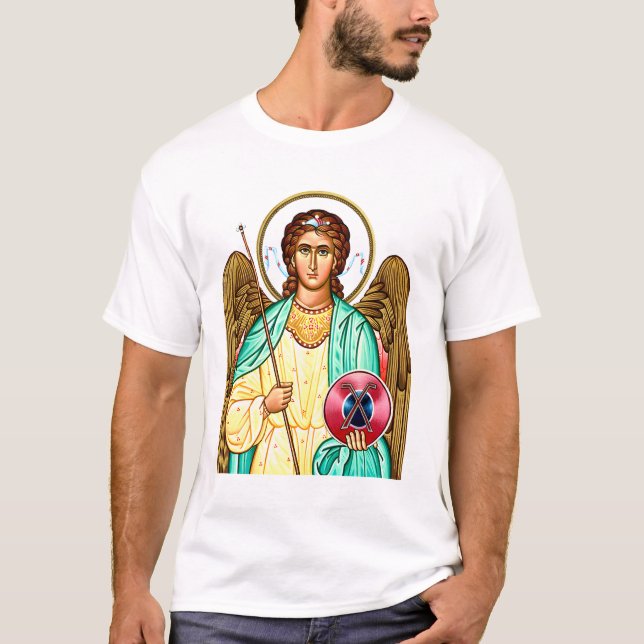 Saint Archangel Gabriel Orthodox icon T-Shirt (Front)