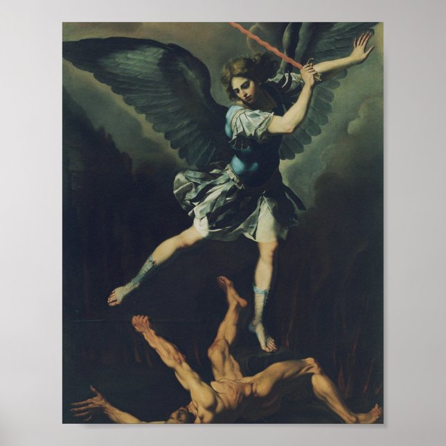 Saint Archangel Michael defeats the devil Poster (Front)