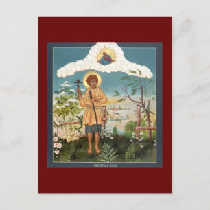 Saint Artemius of Verkola Icon Prayer Card