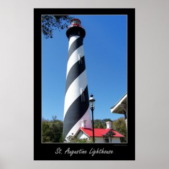 Saint Augustin Florida Lighthouse Poster by template_frames at Zazzle