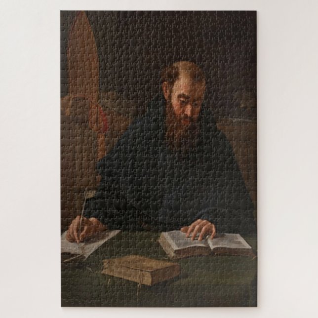 Saint Augustine (1600) by Caravaggio Jigsaw Puzzle (Vertical)