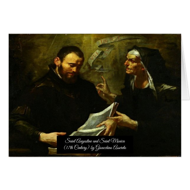 Saint Augustine and Saint Monica Cards (Front Horizontal)
