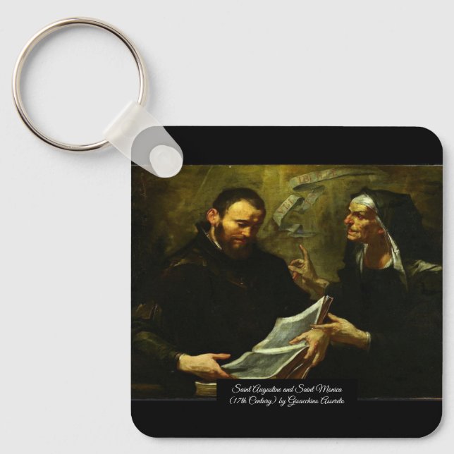 Saint Augustine and Saint Monica Keychain (Front)