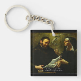 Saint Augustine and Saint Monica Keychain