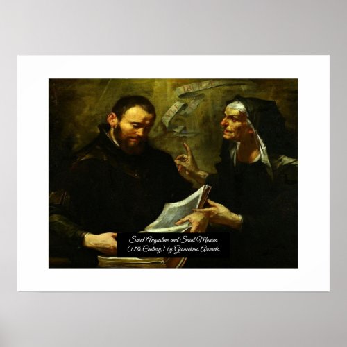 Saint Augustine and Saint Monica Poster