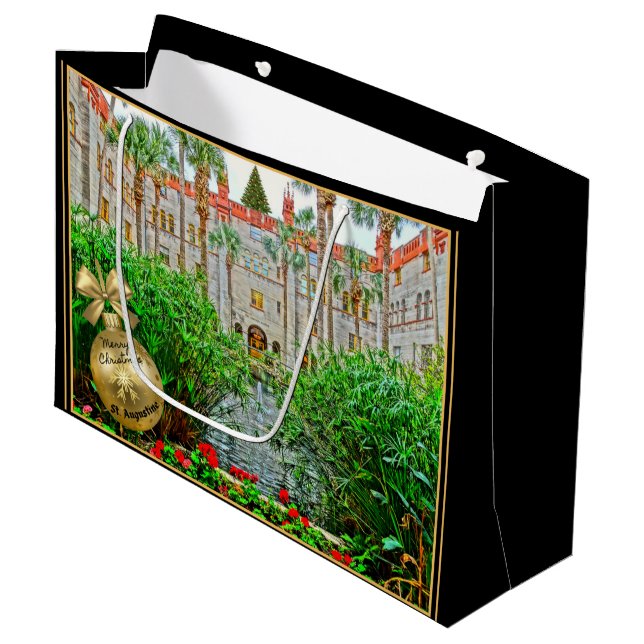 Saint Augustine Florida Lightner Museum & Gardens Large Gift Bag (Front Angled)