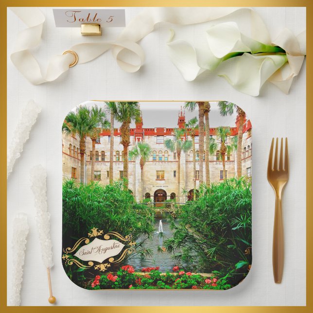 Saint Augustine Florida Lightner Museum & Gardens Paper Plates (Creator Uploaded)