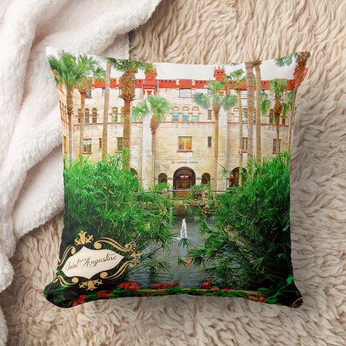 Saint Augustine Florida Lightner Museum  Gardens Throw Pillow