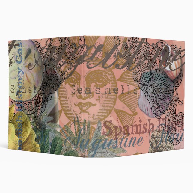 saint augustine florida travel antique art 3 ring binder (Background)