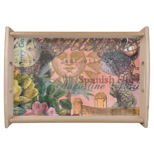 saint augustine florida travel antique art serving tray