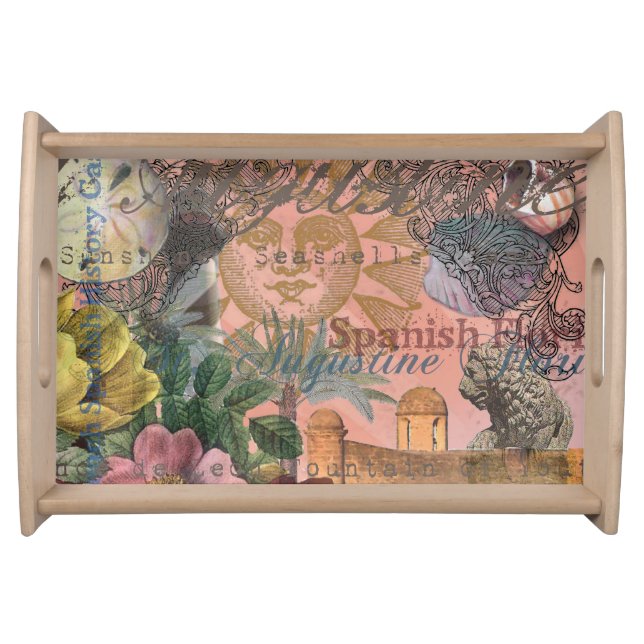 saint augustine florida travel antique art serving tray (Front)