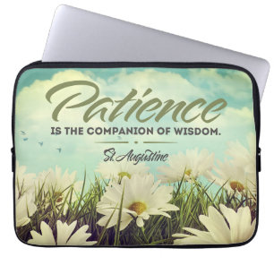 Saint Augustine Inspirational Quote "Patience" Laptop Sleeve
