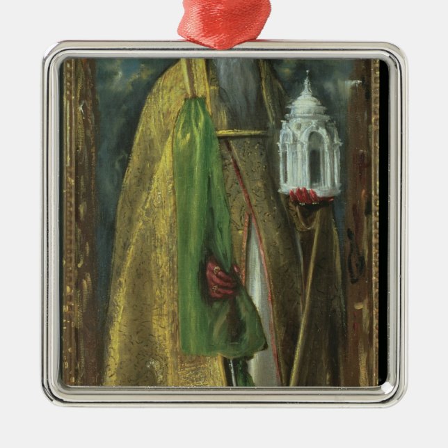 Saint Augustine of Hippo  1590 Metal Ornament (Front)