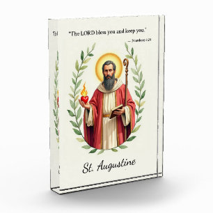 Saint Augustine of Hippo God's Peace and Blessings Acrylic Award