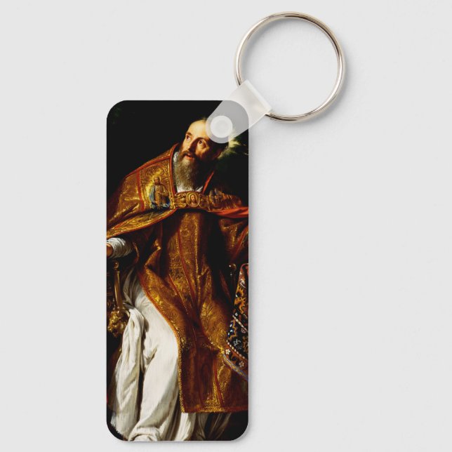 Saint Augustine of Hippo Keychain (Back)