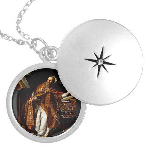 Saint Augustine of Hippo Locket Necklace
