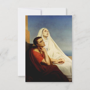 Saint Augustine & Saint Monica Holy Card